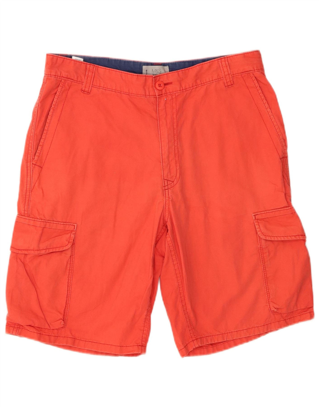 Pantaloncini cargo da uomo Marks & Spencer W32 cotone rosso medio
