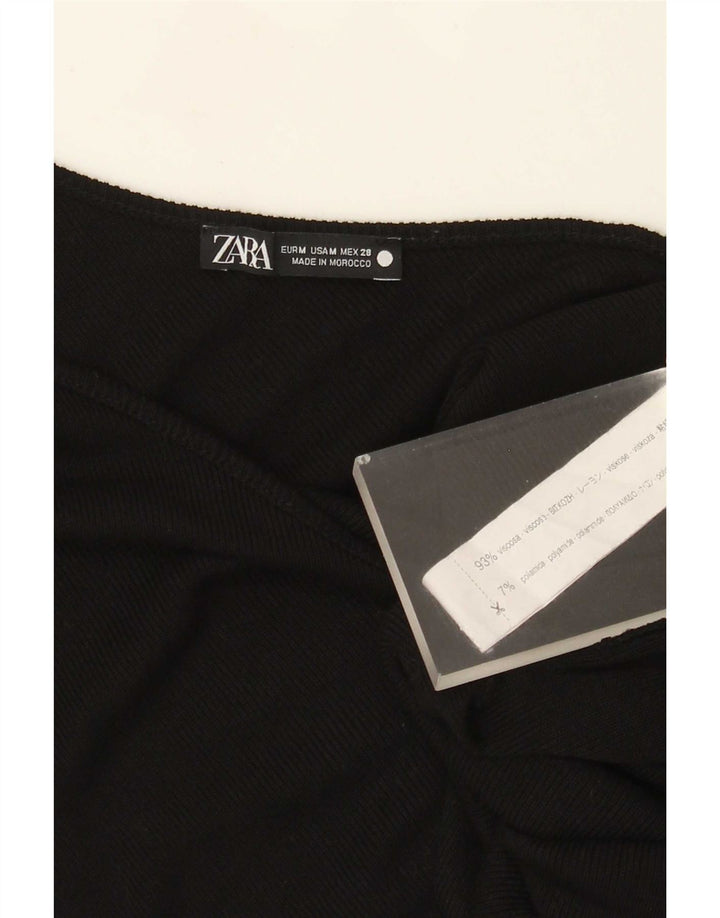 Top asimmetrico monospalla da donna Zara UK 12 viscosa nera media