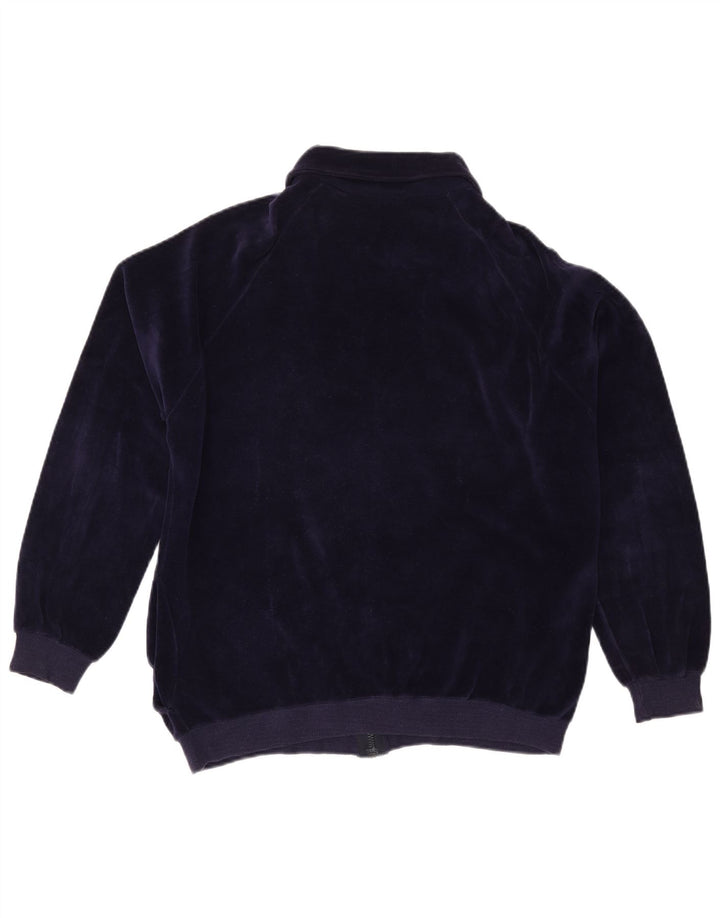 Giacca da tuta da donna VINTAGE UK 16 grande cotone blu navy