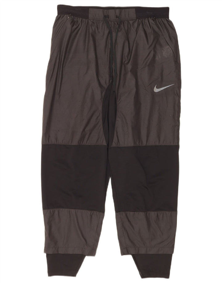 Pantaloni da tuta da uomo Nike Large neri in poliestere color block
