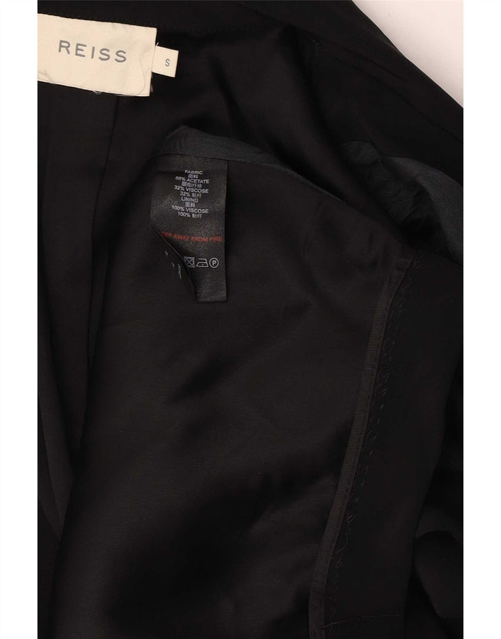 Giacca blazer aperta oversize da donna Reiss UK 10 piccola acetato nero