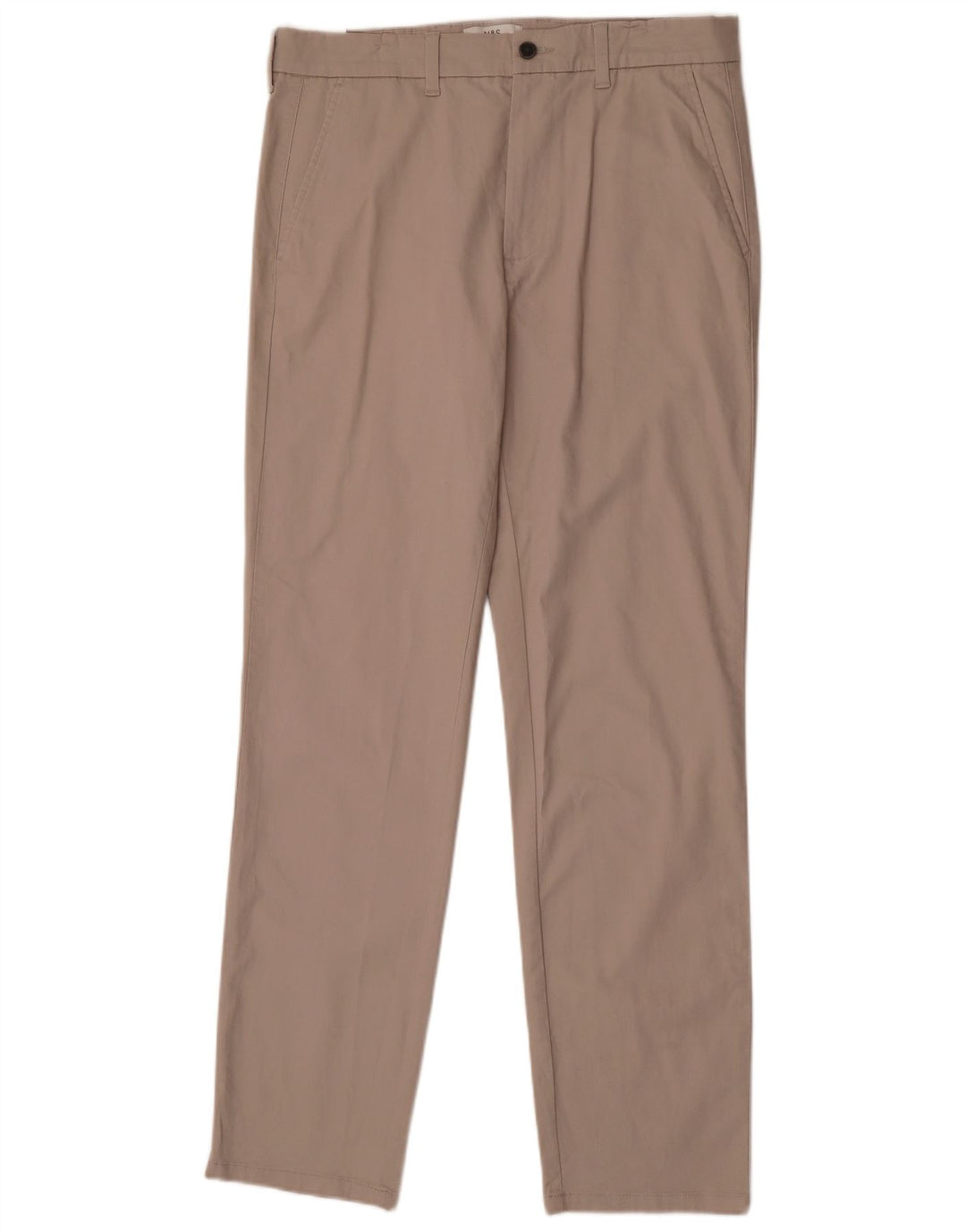 Marks & Spencer Uomo Straight Regular Fit W34 L33 Cotone Grigio