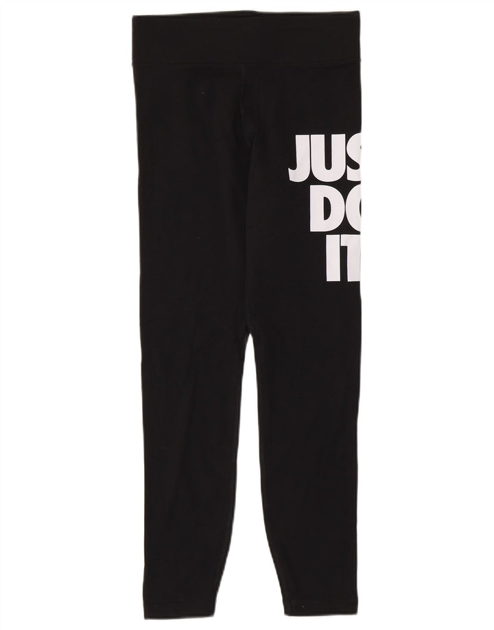Leggings grafici da donna Nike UK 8 piccoli in cotone nero