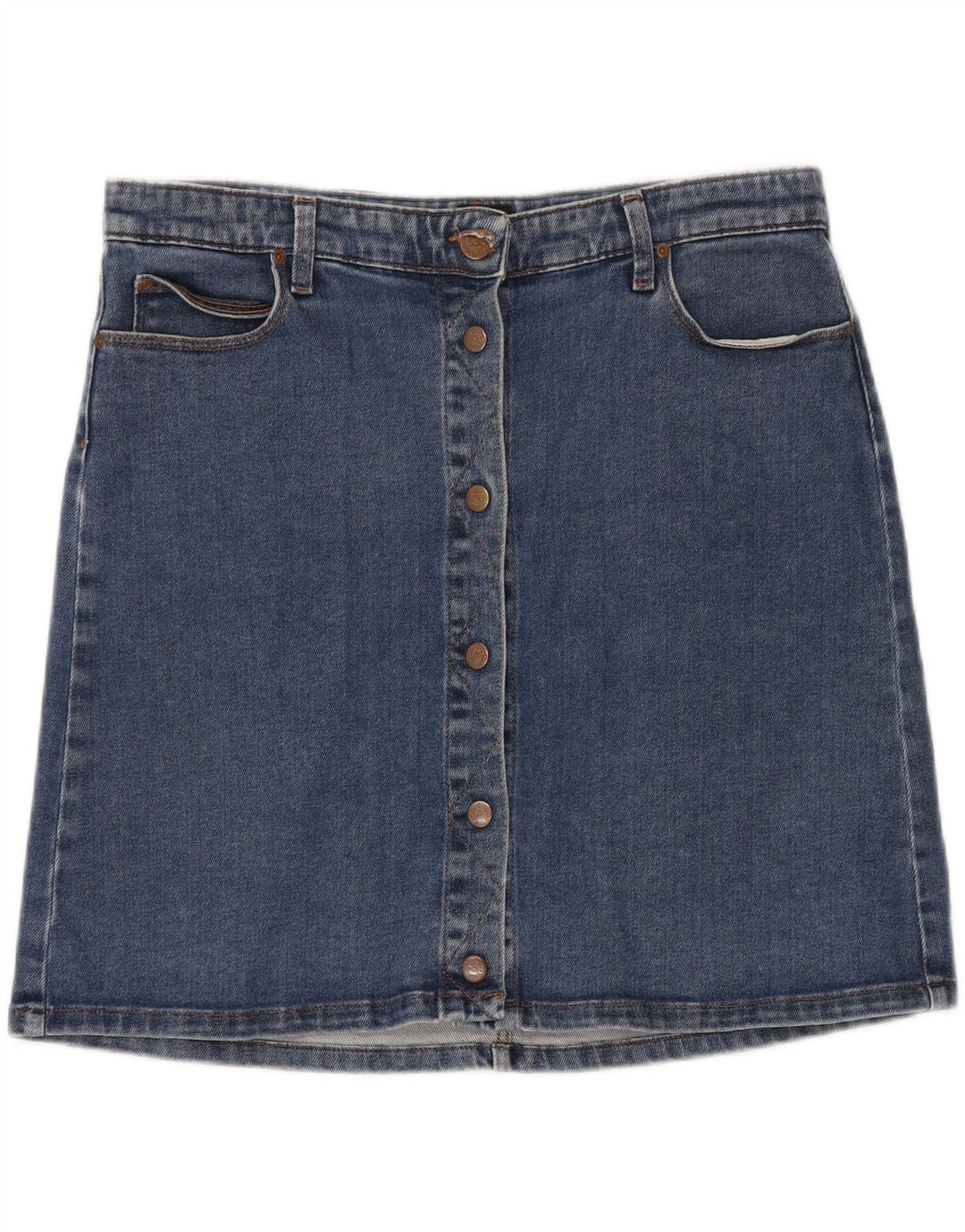 Gonna in denim da donna LEE W31 in cotone blu medio