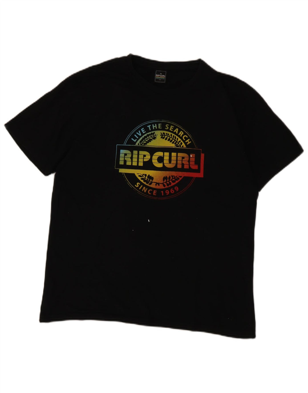 T-shirt grafica da uomo Rip Curl Top in cotone nero medio