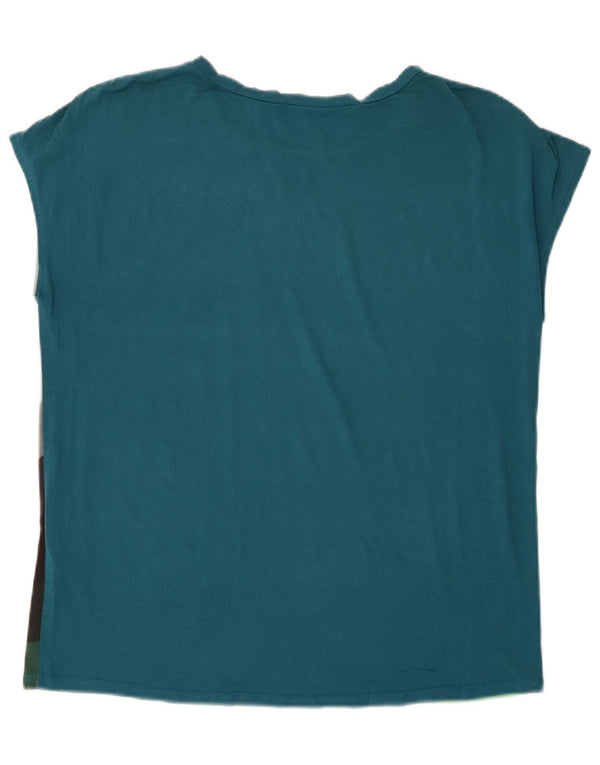 Desigual T-shirt grafica da donna Top UK 14 media multicolore