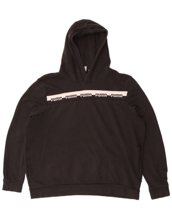 Felpa con cappuccio grafica da uomo Puma 2XL cotone color block nero