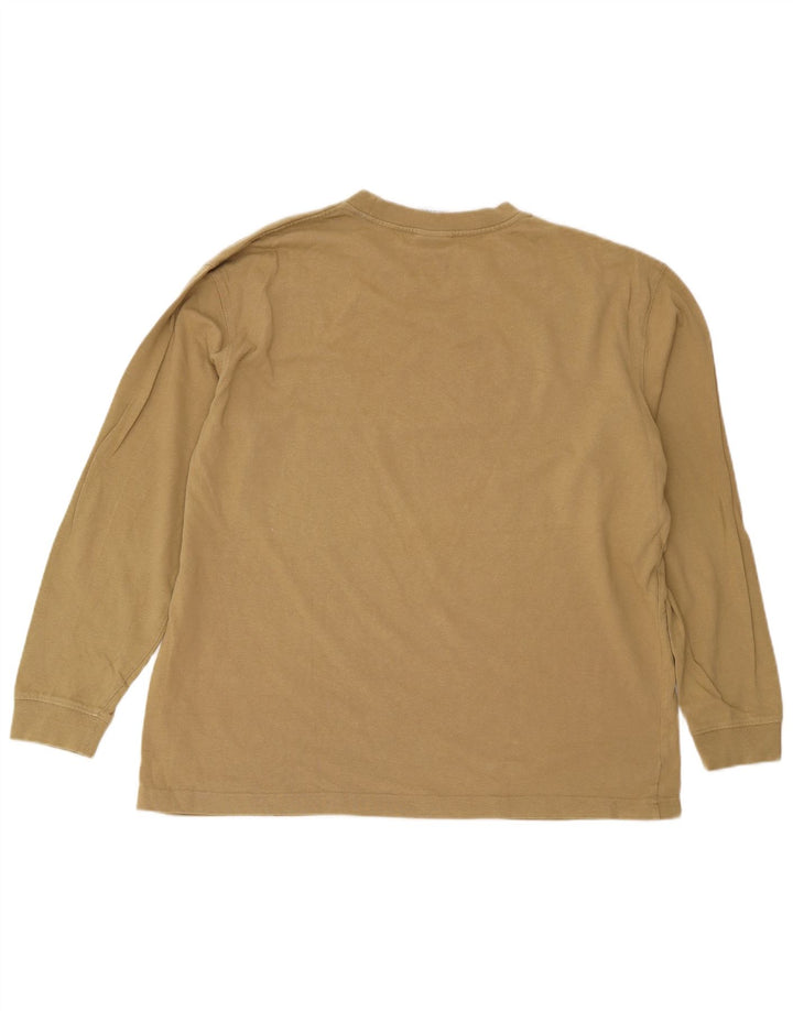 Top Zara da uomo a maniche lunghe XL in cotone beige