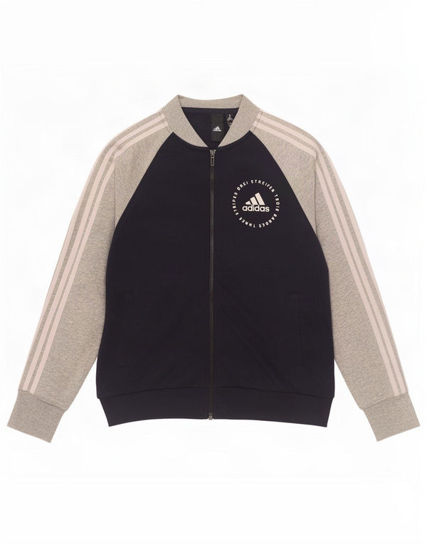 Giacca da ginnastica grafica da donna Adidas UK 8/10 Small Blu Navy