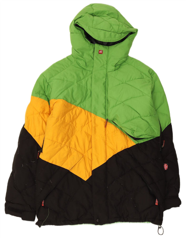 Giacca imbottita con cappuccio da uomo Quiksilver UK 36 Small multicolore Colourblock