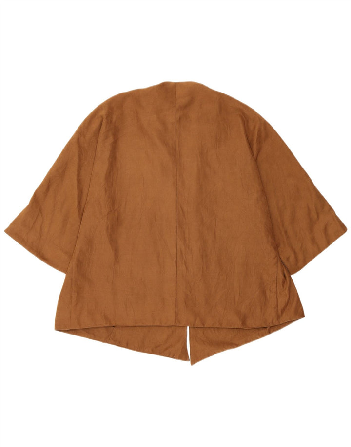 Top cardigan con maniche a 3/4 da donna Zara UK 14 Marrone medio
