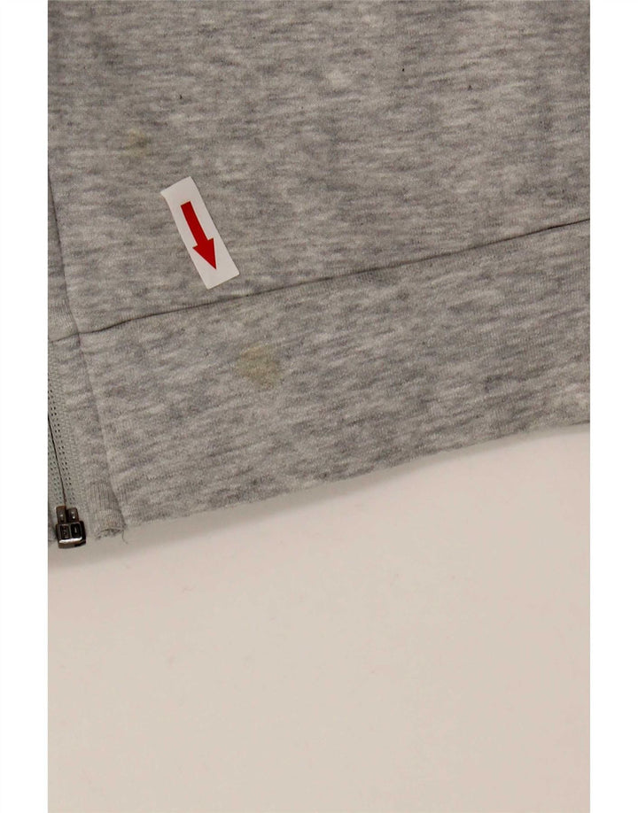 Felpa con cappuccio e zip da uomo Puma XL in cotone grigio