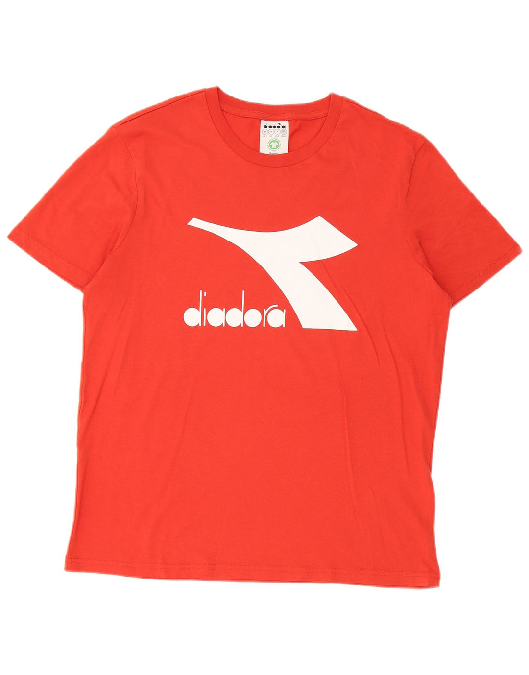 T-shirt grafica da uomo Diadora Top in cotone arancione medio