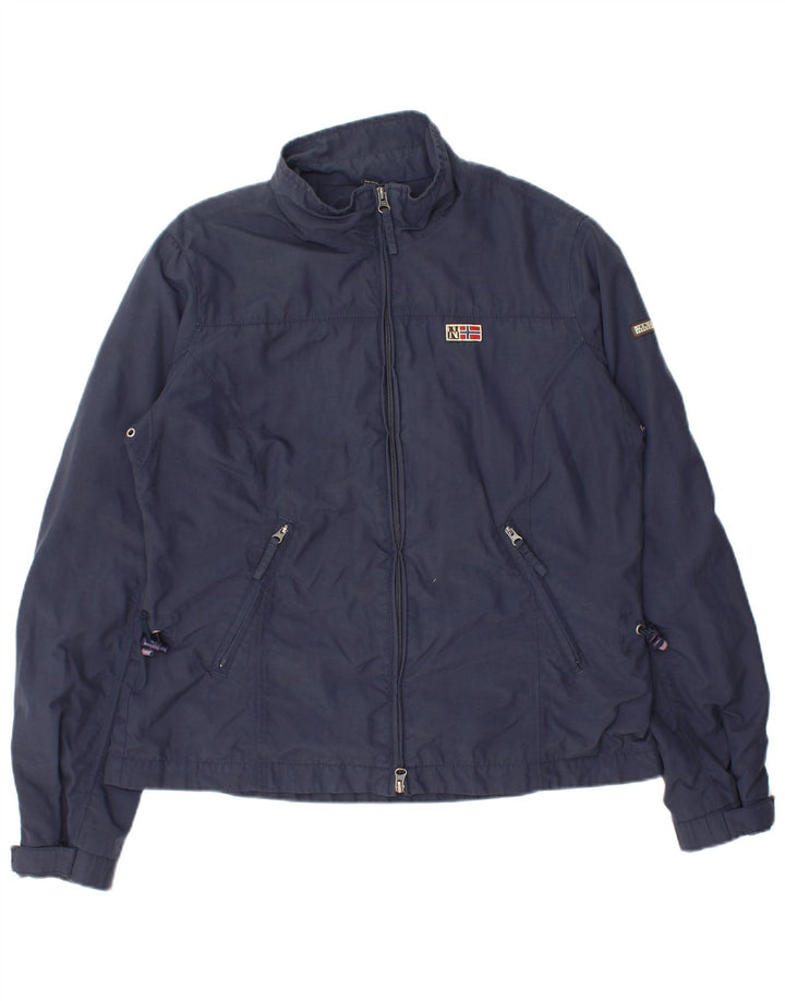Giacca antipioggia da donna Napapijri UK 18 XL blu navy in poliammide