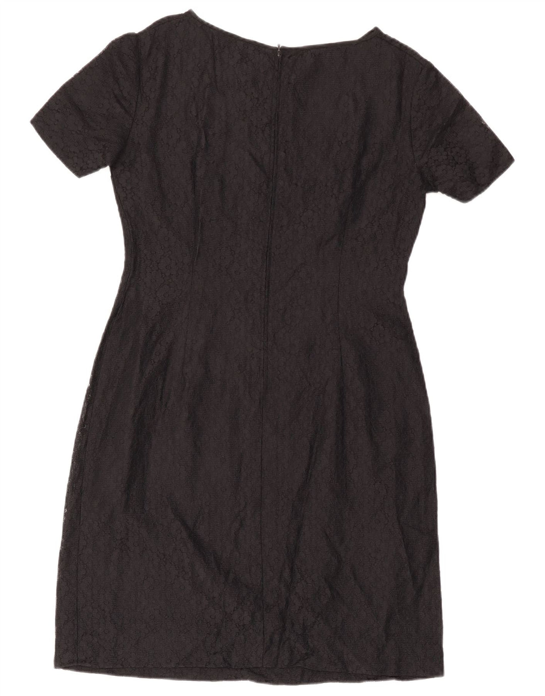 Abito tubino vintage in pizzo da donna IT 44 medio nero floreale