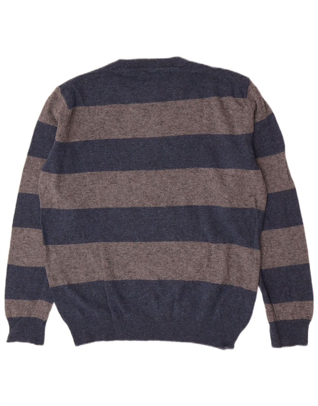 Gant Maglione da uomo girocollo in lana d'agnello a righe grandi blu