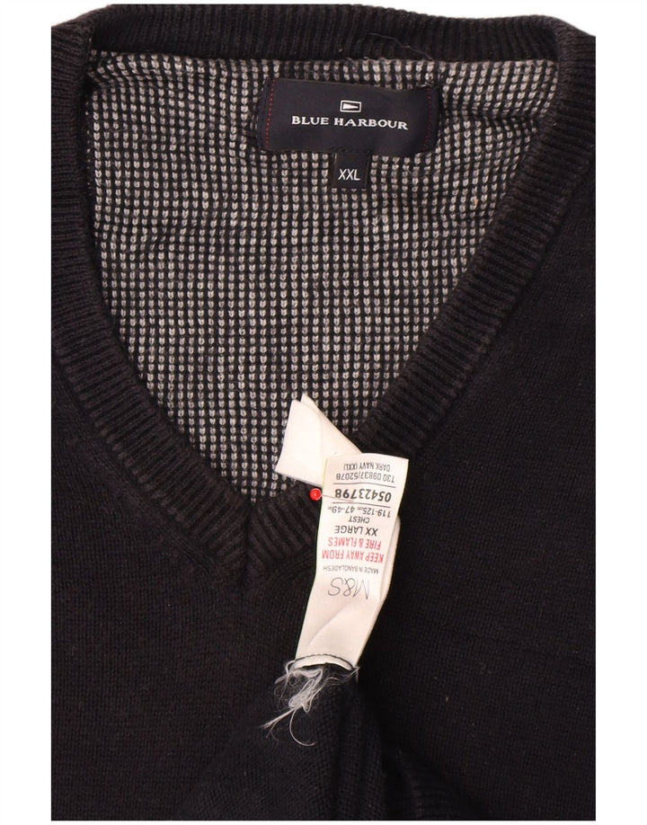 Canotta da uomo Marks & Spencer blu Harbour Vest 2XL cotone blu navy