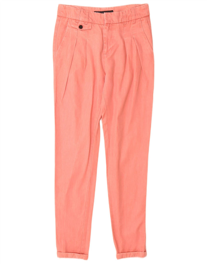 Pantaloni chino con pegging da donna Zara XS W24 L29 Lyocell rosa