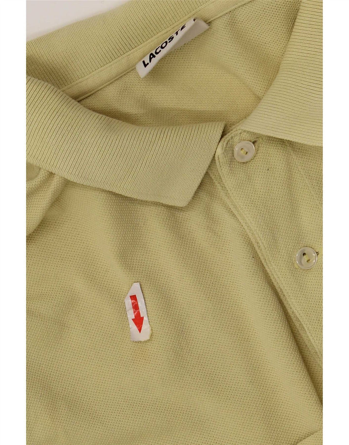 Polo Lacoste da uomo vestibilità regolare taglia 4 cotone giallo medio