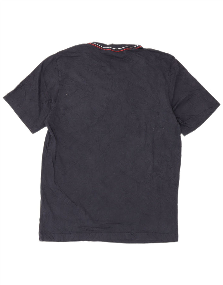 T-shirt grafica da uomo Adidas Top in cotone blu navy medio