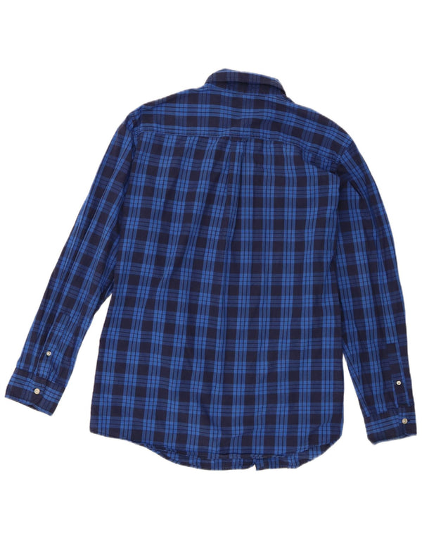 Camicia da uomo Chaps a quadri grandi in cotone blu