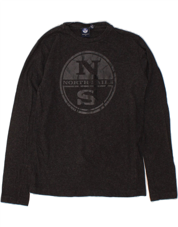NORTH SAILS Boys Graphic Top Long Sleeve 11-12 Years Grey Vintage North Sails and Second-Hand North Sails from Messina Hembry 