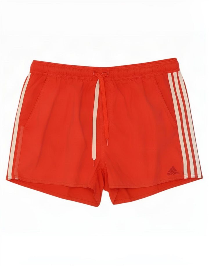 Pantaloncini sportivi da uomo Adidas grandi in nylon rosso