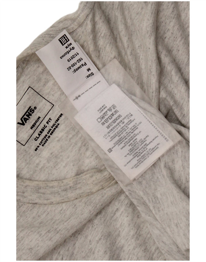 T-shirt da uomo Vans Classic Fit, top in cotone mélange grigio medio