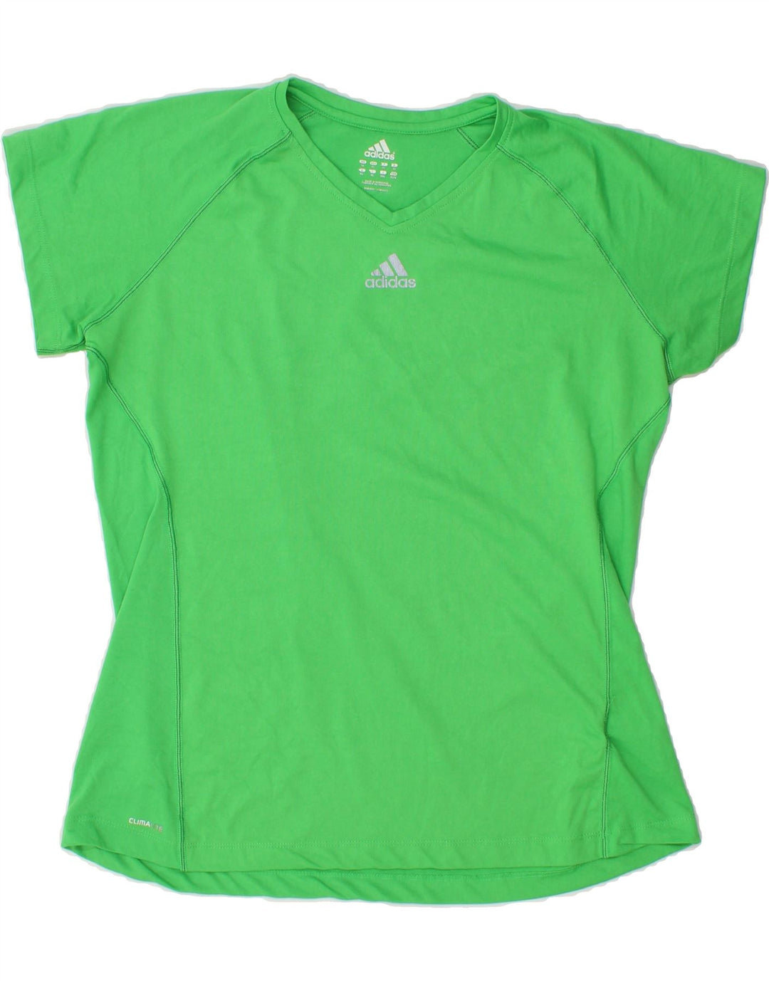 ADIDAS Womens Climalite T-Shirt Top UK 16 Large Green Polyester Vintage Adidas and Second-Hand Adidas from Messina Hembry 