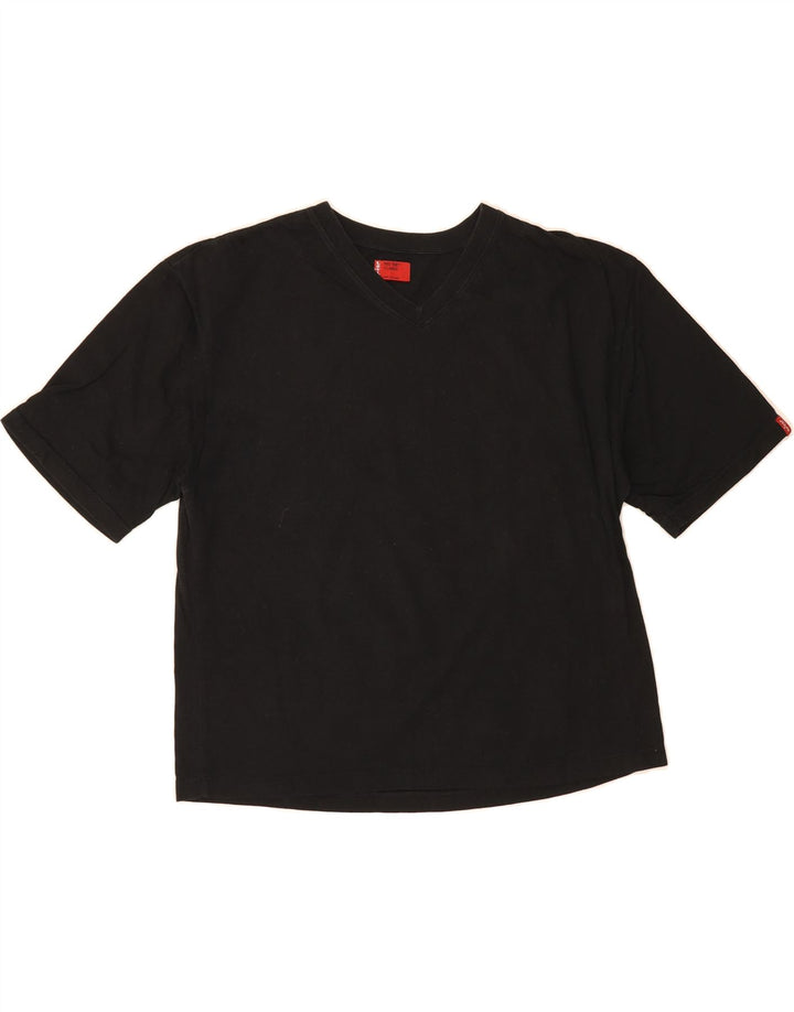 LEVI'S Womens Crop T-Shirt Top XL Black Vintage Levi's and Second-Hand Levi's from Messina Hembry 