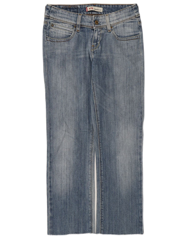 Levi's Womens 470 Straight Jeans W28 L26 Blue