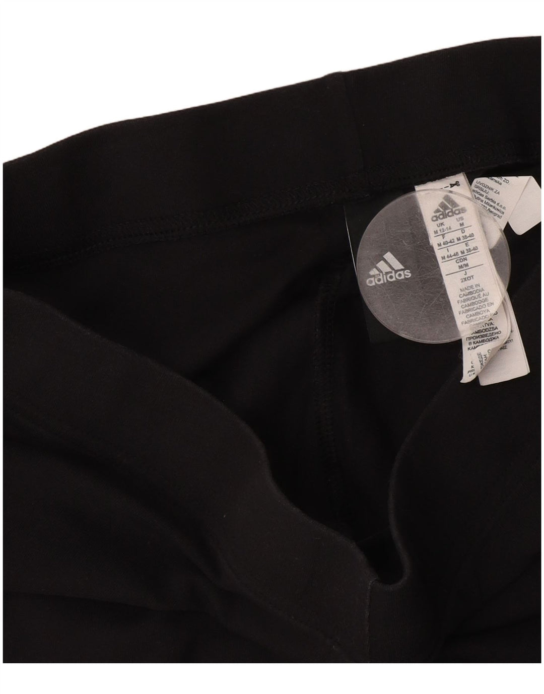 Leggings grafici da donna Adidas UK 12/14 cotone nero medio