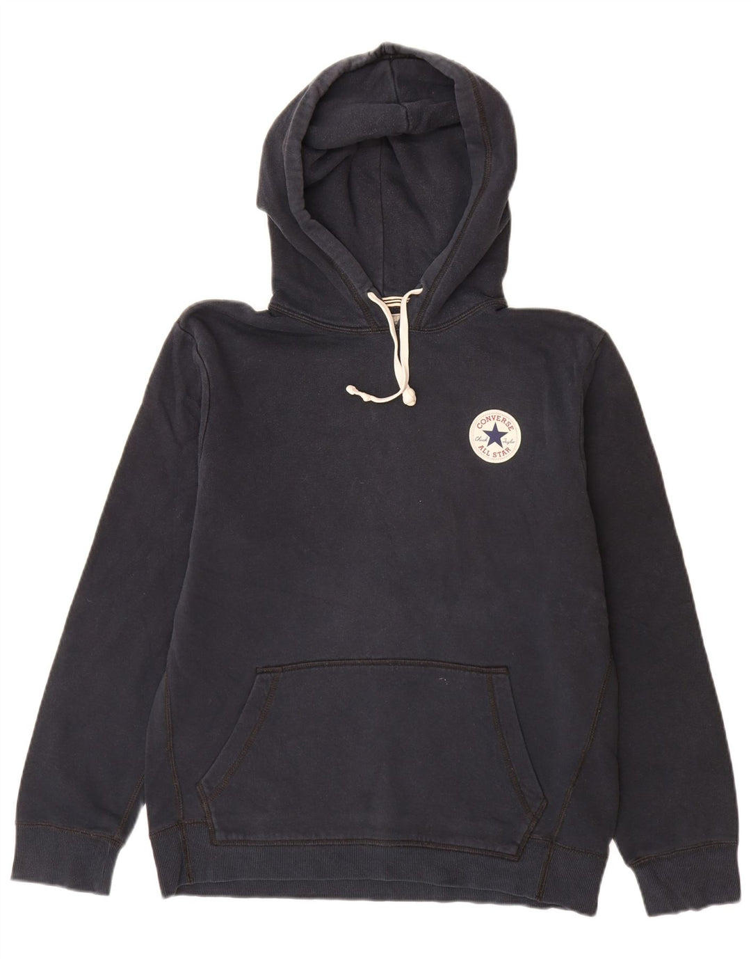 Felpa con cappuccio da uomo Converse piccola in cotone blu navy