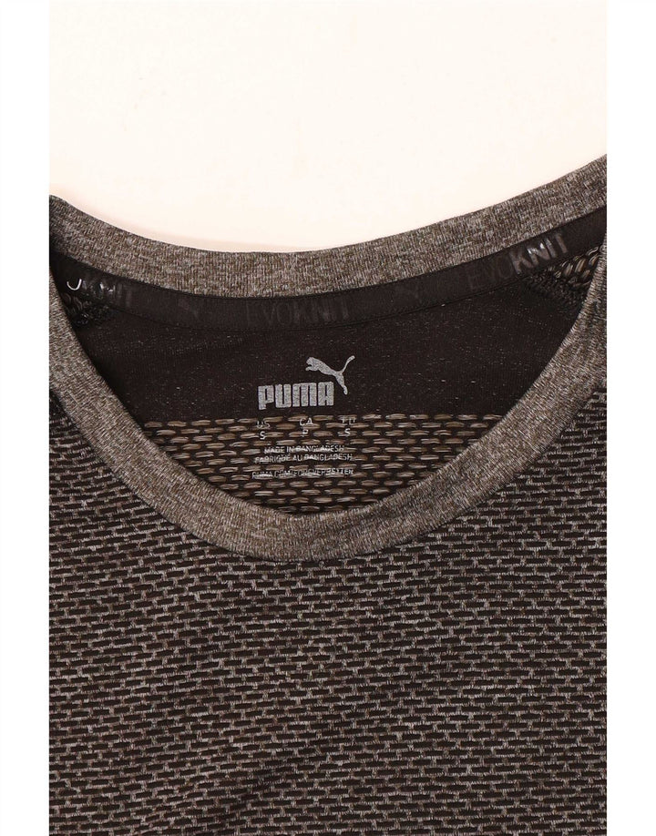 T-shirt Puma da uomo Top Small grigia a blocchi di colore