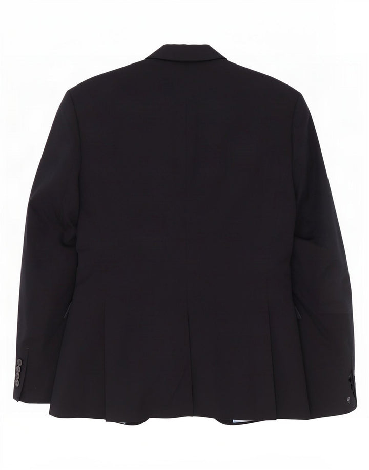Giacca blazer a 2 bottoni da uomo Zara EU 52 grande viscosa nera