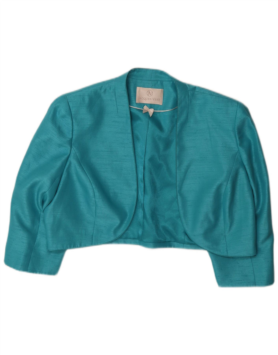 JACQUES VERT Giacca Bolero da donna con maniche a 3/4 UK 16 Grande Turchese