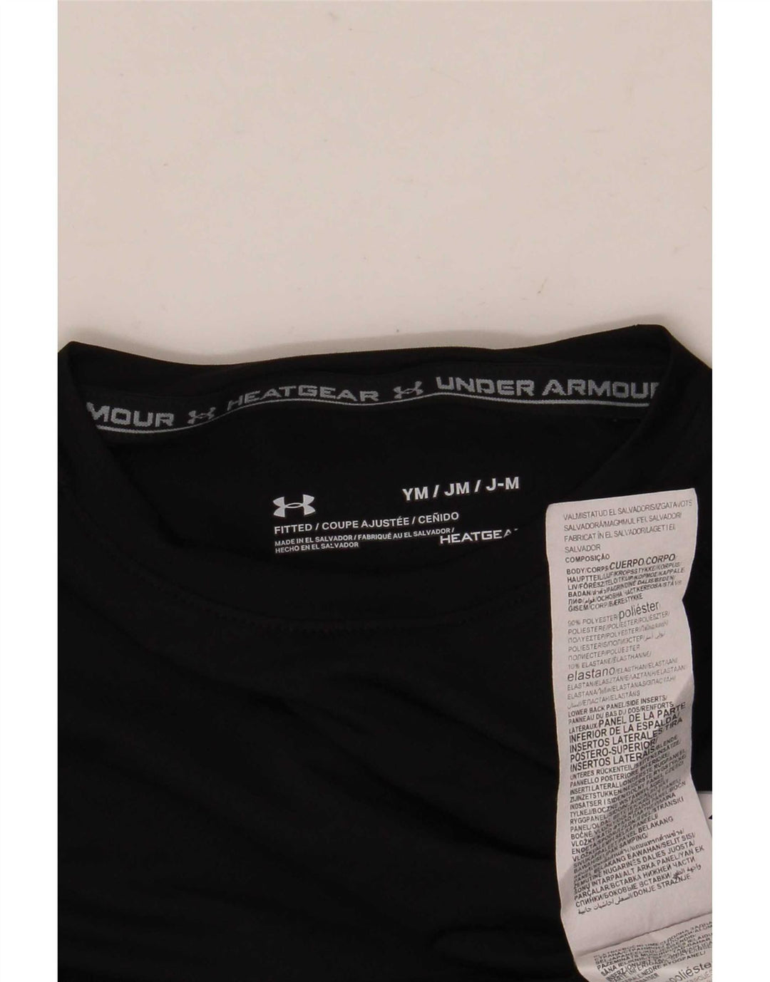 Under Armour Ragazzi Heat Gear Top manica lunga 9-10 anni medio nero