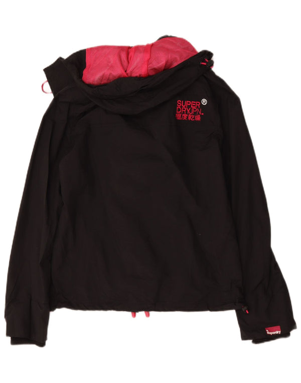 Giacca a vento con cappuccio da donna Superdry Windcheater UK 10 Small Nera