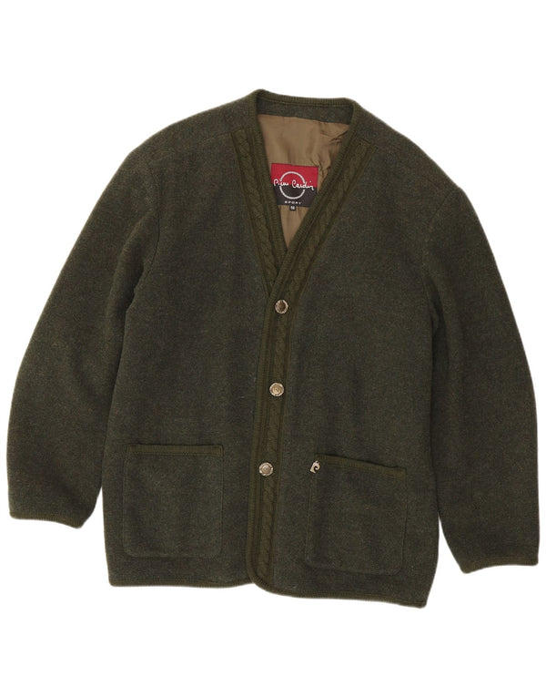 Giacca blazer da uomo a 3 bottoni Pierre Cardin IT 56 3XL Sport in lana verde