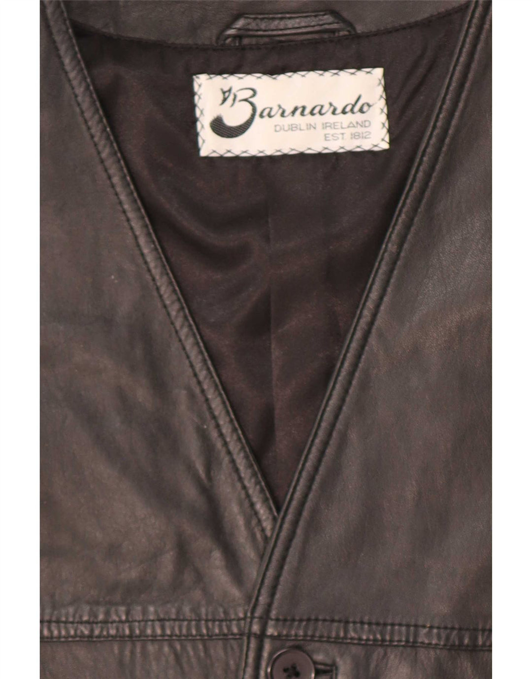 Gilet in pelle da uomo Barnardo medio nero