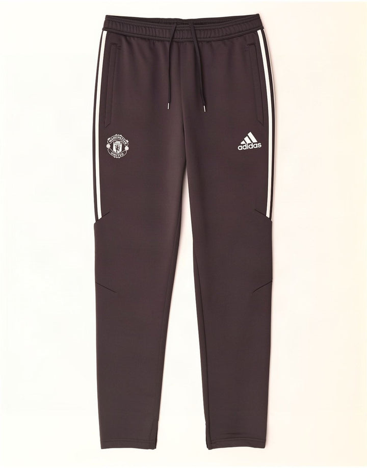 Pantaloni da tuta Adidas da uomo del Manchester United, grandi, in poliestere grigio