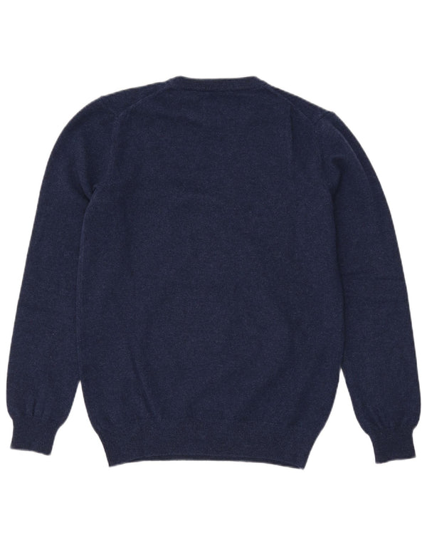 Gant Mens Crew Neck Jumper Sweater Small Navy Blue Wool
