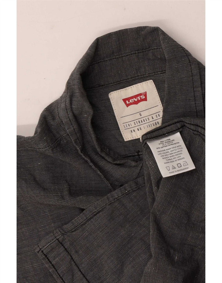 Levi's Camicia a maniche corte da uomo piccola in cotone screziato grigio