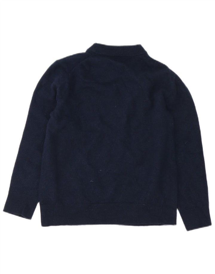 Maglione maglione a collo alto per ragazzi Gant 11-12 anni in lana d'agnello blu navy