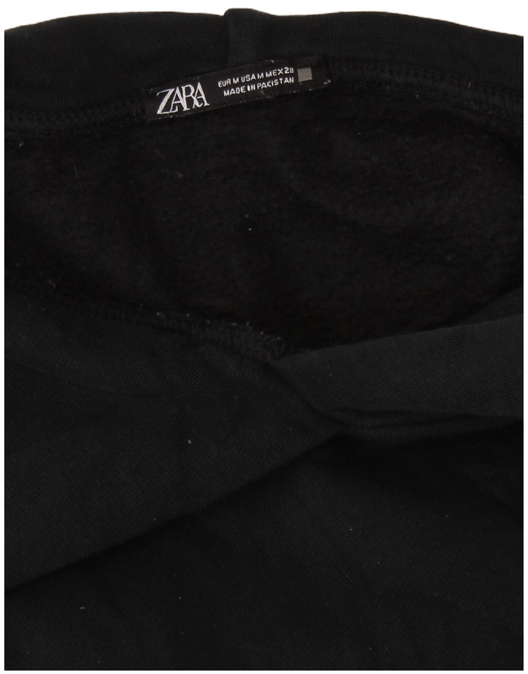 Maglione oversize con cappuccio da donna Zara UK 14 cotone nero medio