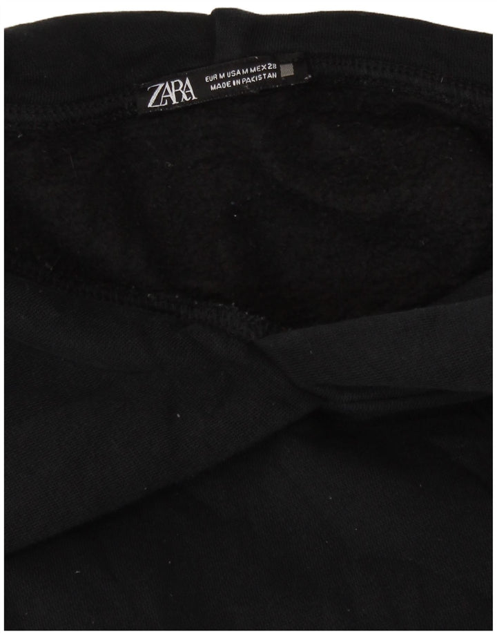 Maglione oversize con cappuccio da donna Zara UK 14 cotone nero medio