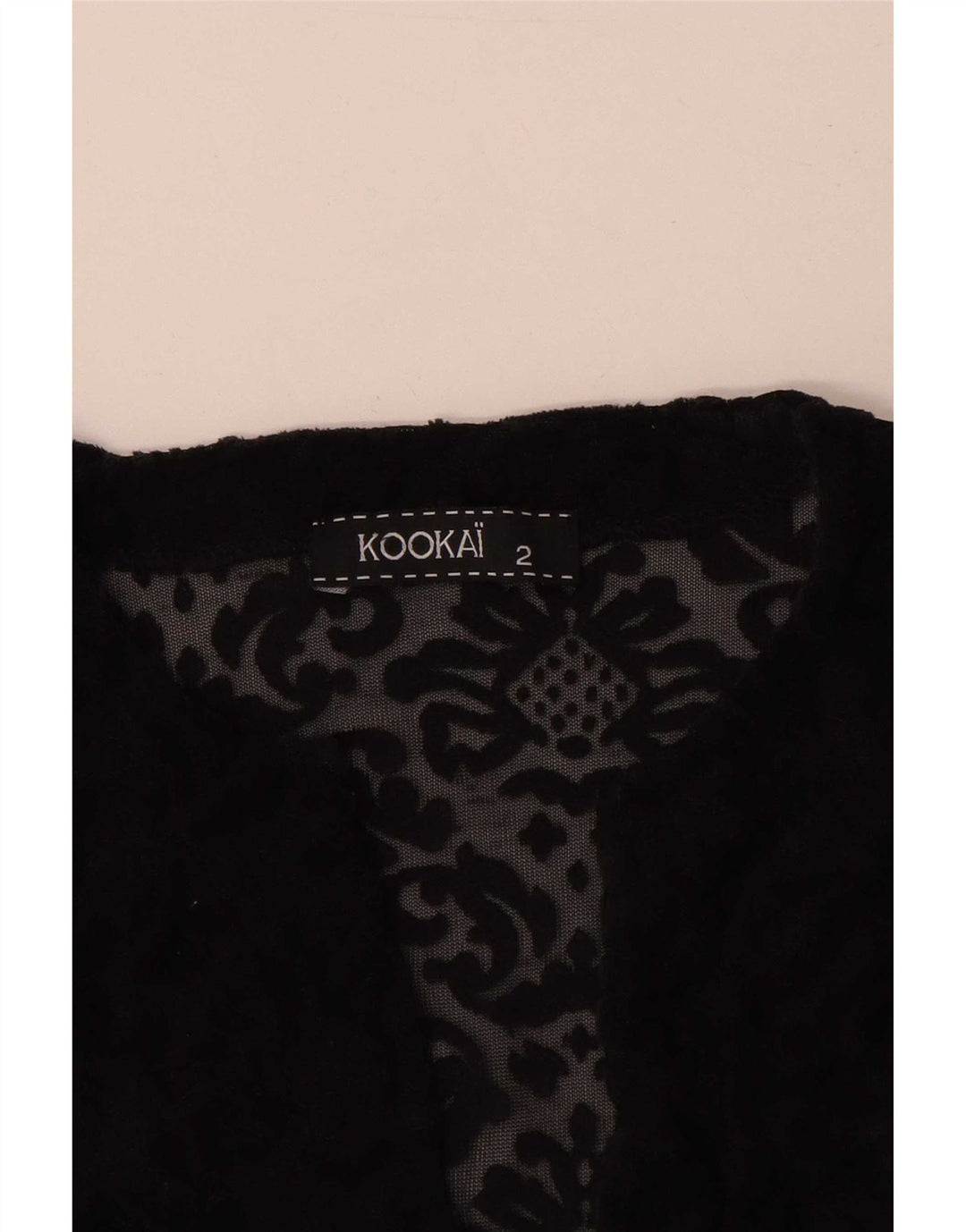 Kookai Donna Oversize See Through Top US 2 XS Nero Floreale