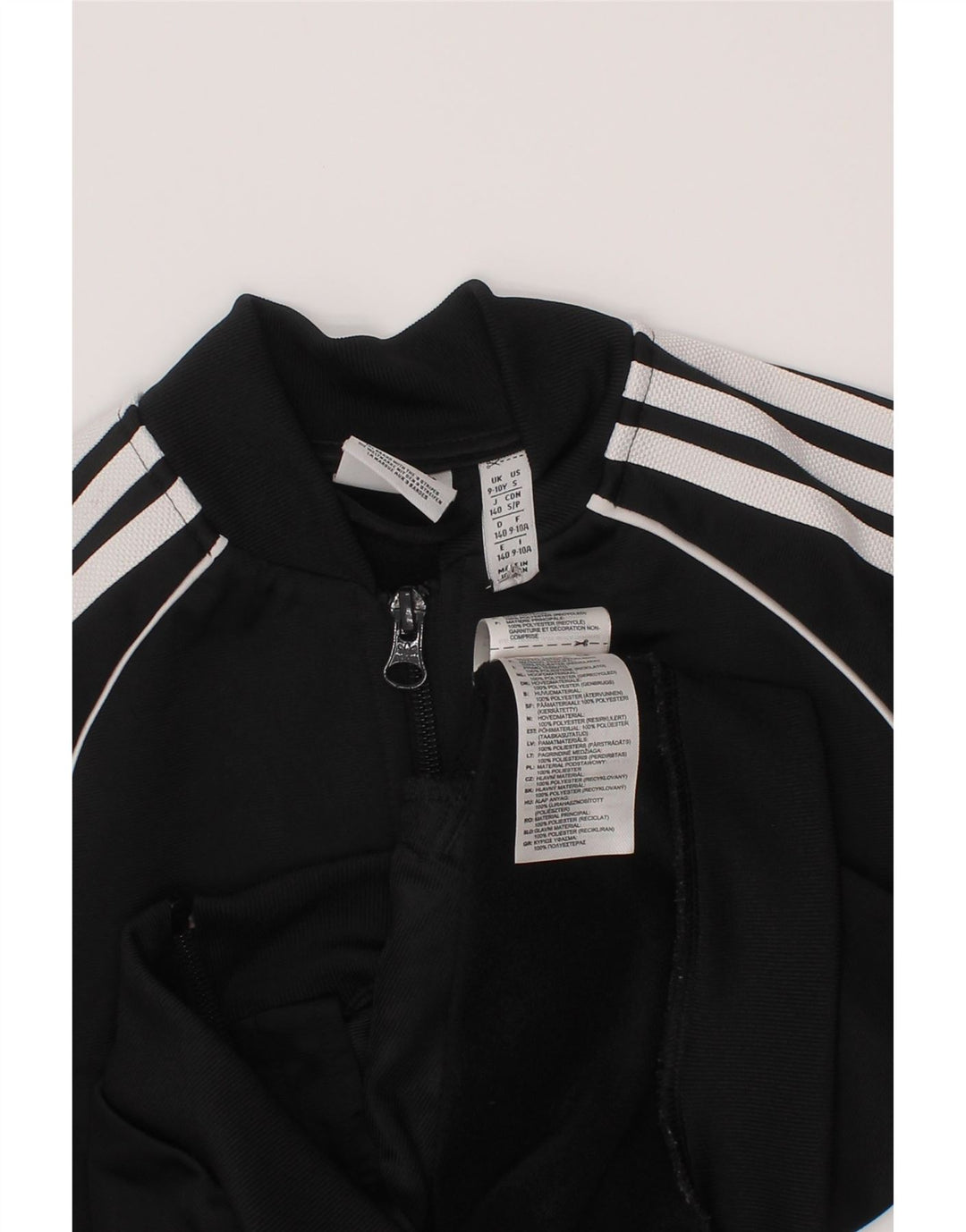 Giacca Top della tuta da ragazzo Adidas 9-10 anni in poliestere nero