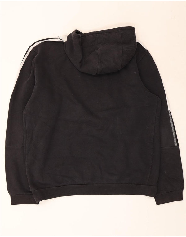 Felpa con cappuccio da donna ADIDAS UK 16 grande cotone nero
