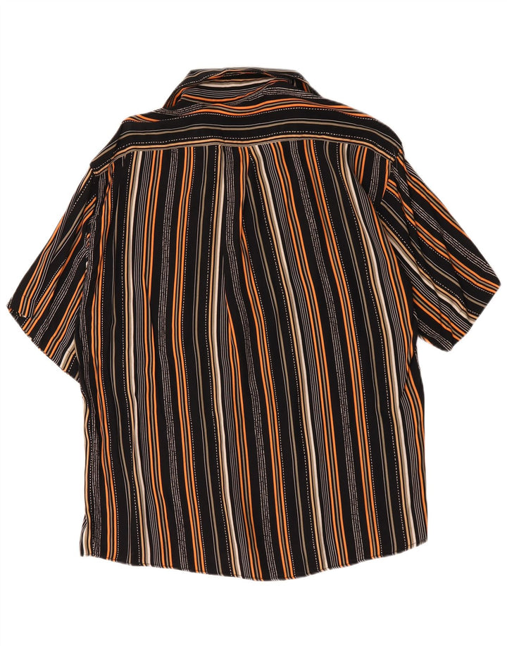 Tipo' S Camicia a maniche corte da uomo in viscosa rigata media multicolore